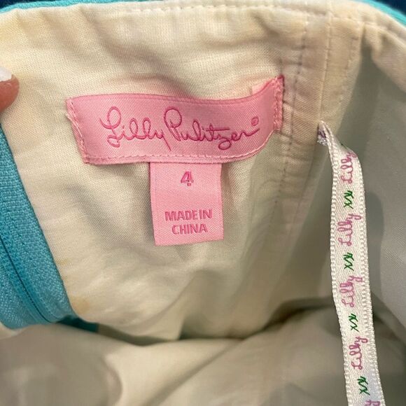 EUC Lilly Pulitzer Betsey Dress Wave Jacquard Dress Shorely Blue Sz. 4 - Picture 8 of 8